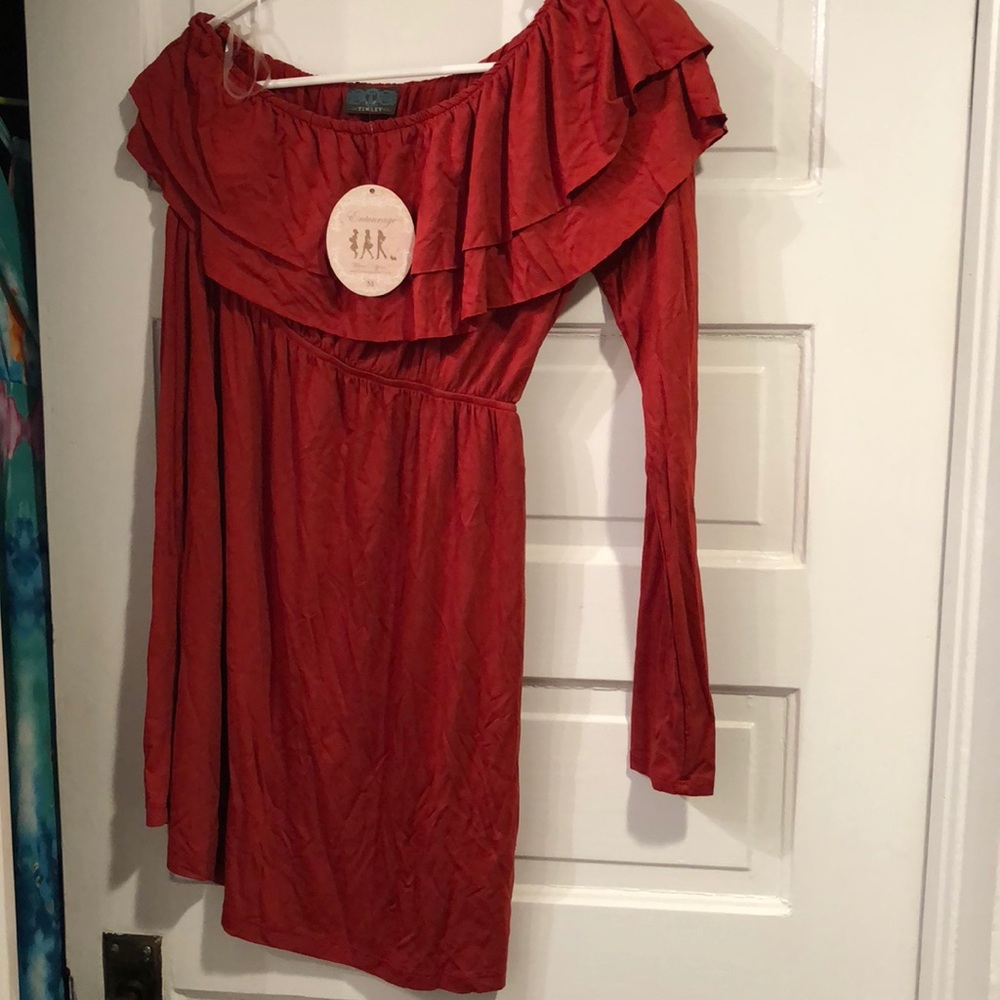 NWT Tinley One-Shoulder Orange dress size Medium